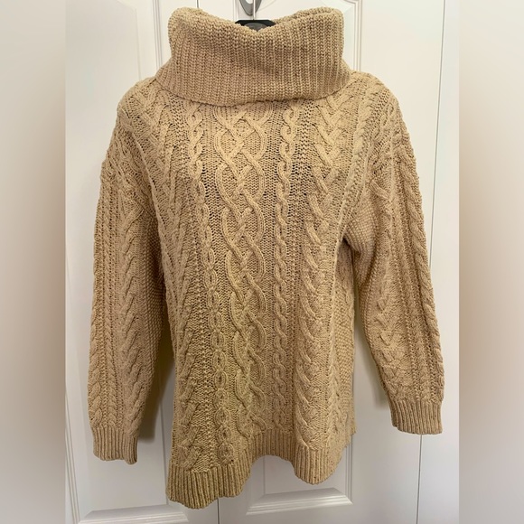 Lauren Ralph Lauren Sweaters - Ralph Lauren XL cotton/acrylic Turtleneck Sweater Cable Knit 21” PTP